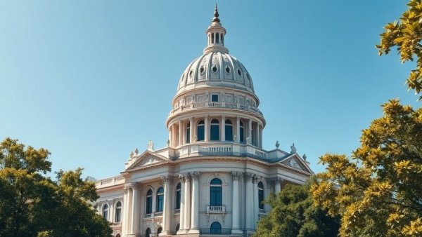 Michigan State Capitol building under clear blue sky, related to Michigan agriculture budget.
