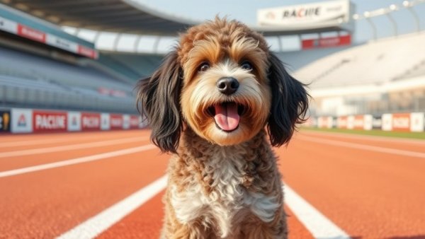 Bommarito Automotive Group 500 tickets scene with a happy dog at a racetrack.