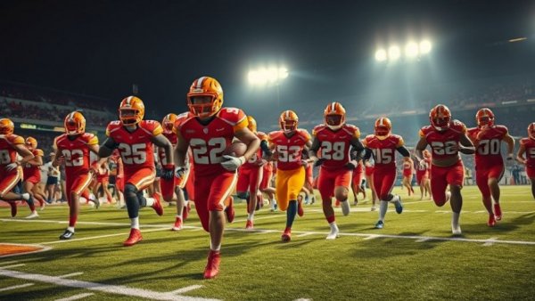 Pinellas schools sports fee context with football players and cheerleaders.