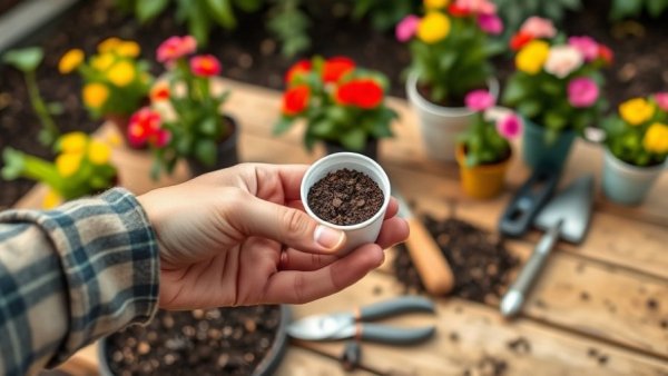 Common fertilizer mistakes to avoid for seedlings: gardener with tools.