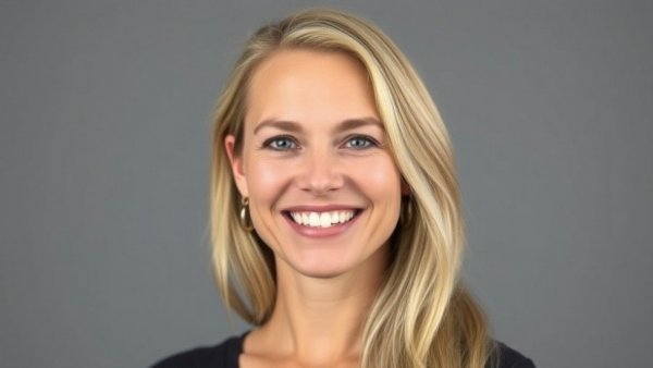 Confident woman smiling, midlife crisis signs and support.