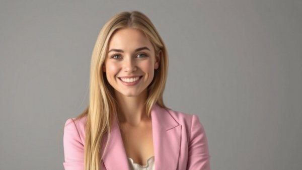 Professional woman smiling for rental property oversight services.