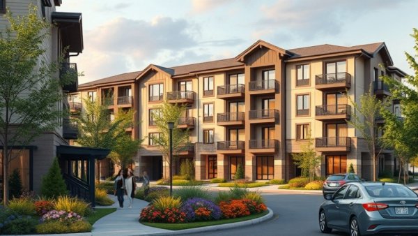 Third-party property oversight in a modern apartment complex setting.