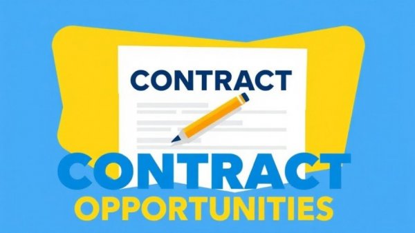 Illustration of business contract opportunities documents with pen.