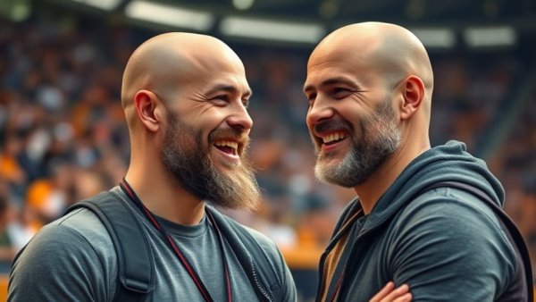 Bald man with beard in stadium, 2026 NFL mock draft Detroit Lions.