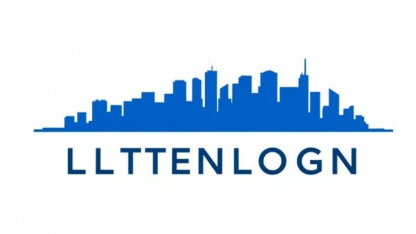 Stylized cityscape logo for rental property oversight services.