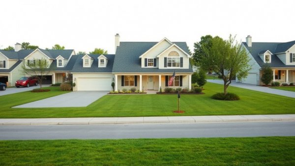 Madison County real estate: suburban house with large driveway.