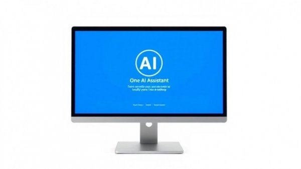 Modern screen showing AI software, privacy-based local desktop assistant.