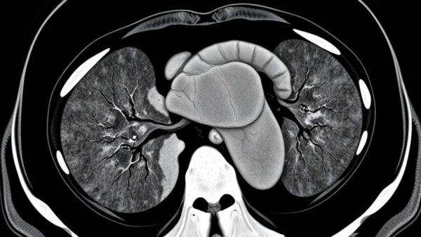 AI-Powered Cardiovascular Screening Michigan showing CT scan of heart highlighting calcification.