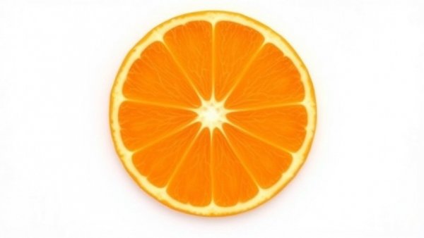 Simple orange circle, minimalistic design on a white background.