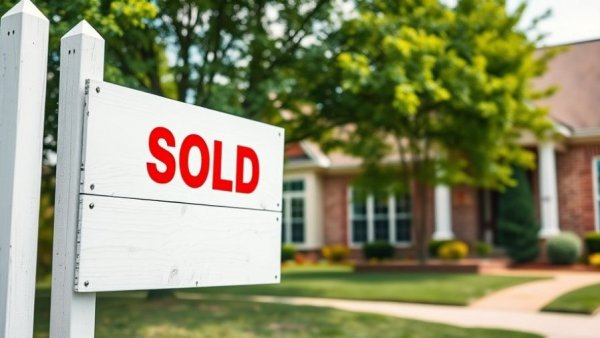 Monmouth County real estate sales, sold sign in suburb.