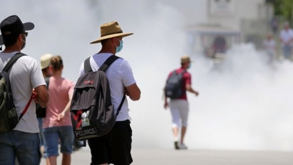 Tourist records unrest in Mexico after cartel leader killing