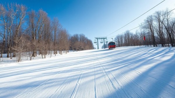 Historic ski slope at Sugar Loaf Ski Resort in Michigan.