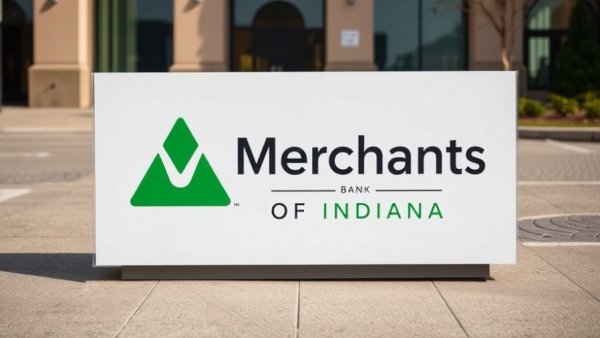 Merchants Bank of Indiana sign with green logo for SBA loans.