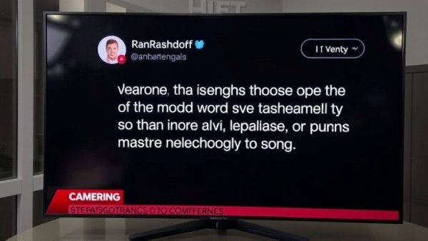 Emotional tweet displayed on TV segment discussing friendship.