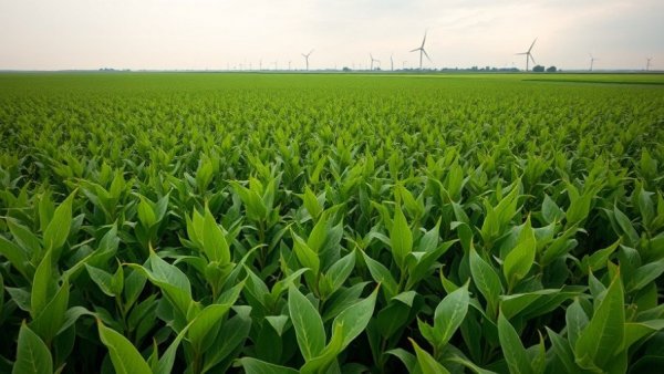 Expansive Michigan agriculture field with wind turbines.