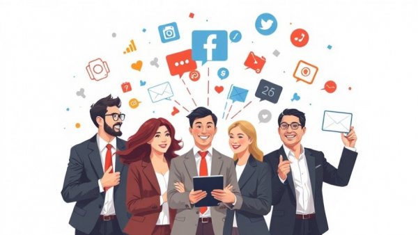 Collage of professionals illustrating integrated digital marketing strategy.