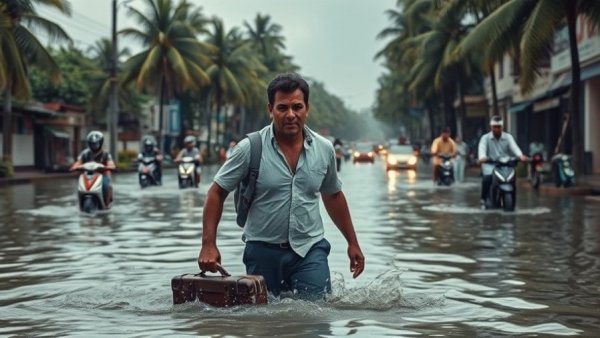 Bali flooding evacuation tourist safety during severe flooding