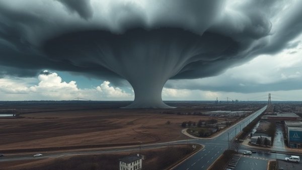 Scenes depicting Michigan flood risk preparation involving tornado and flooding.
