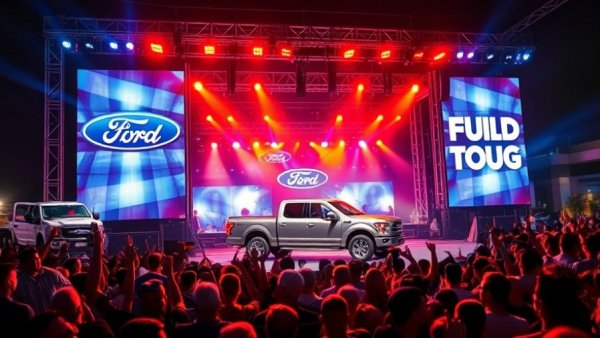 Exciting Ford stage show at Detroit Automobile Show history event