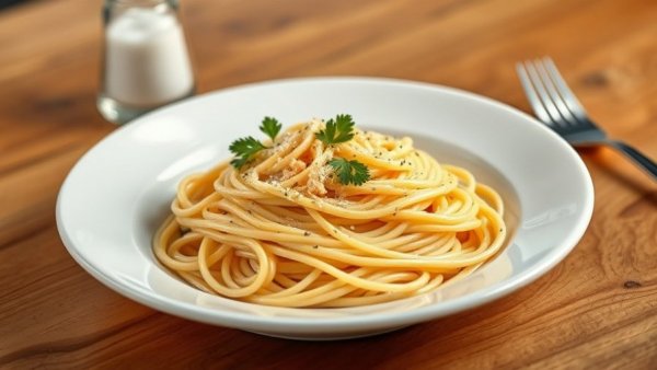 Delicious spaghetti carbonara served in Italian restaurants in Michigan.
