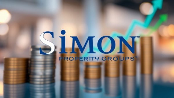 Simon Property Group logo with financial background, real estate operations services.
