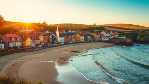 Scenic coastal town in Michigan highlighting tourism trends 2024.