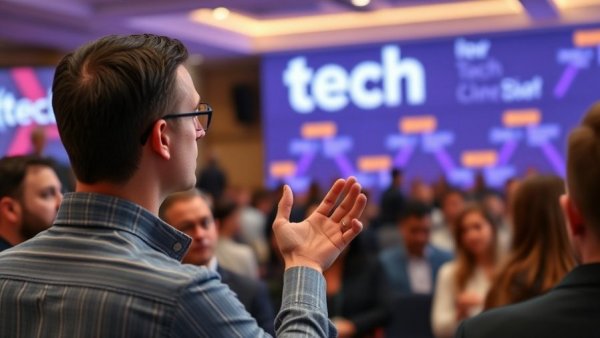 Speaker at tech conference discussing the future of consulting in AI era.