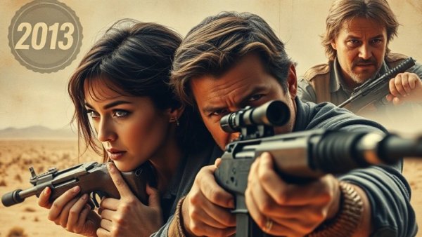 Dynamic collage of characters in dramatic desert setting for martial arts movies Gurnee.