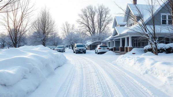 Snow removal challenge for driveway in Muskegon.