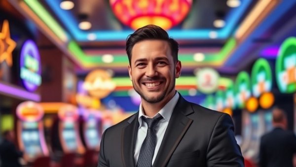 Gun Lake Casino Resort executive smiling in casino setting.