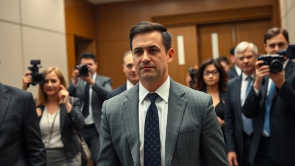 Group enters courtroom during Sherrone Moore plea deal, media capturing.