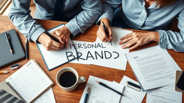 Personal brand brainstorming session with focus on core branding elements.