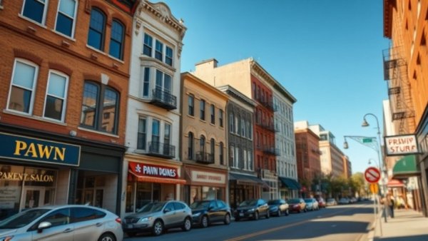 Bridgeport mixed-use property investment featuring storefronts and parked cars.