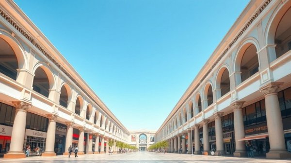 Commercial real estate investment opportunity: elegant shopping center.