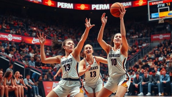 Michigan basketball season record in action during intense game.