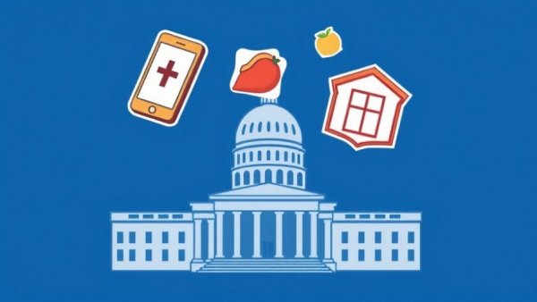 Illustration depicting Michigan legislative updates for schools with icons.