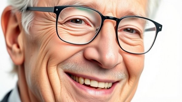 Smiling older man, glassess, personal development for small business owners.