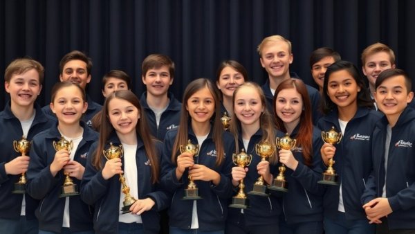 Michigan agriculture leadership winners celebrating on stage.