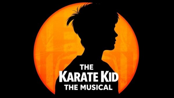 Karate Kid The Musical logo with a silhouetted headband illustration.