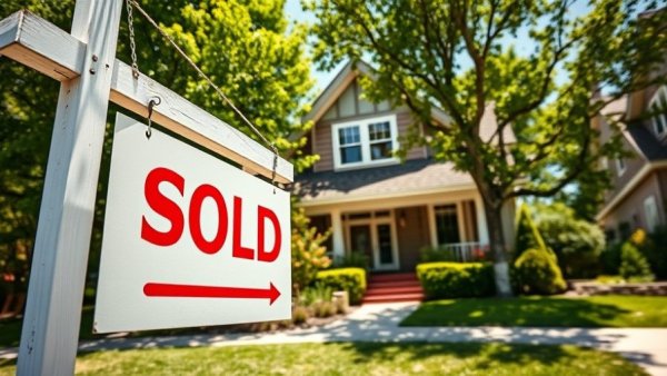 Bridgewater residential property sales sign in front of home.