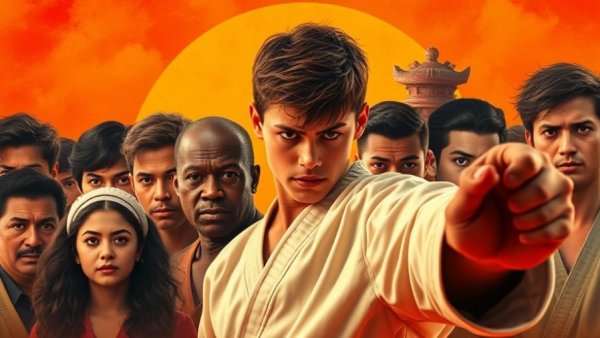 Karate Kid Musical Glasgow promotional poster with diverse cast.