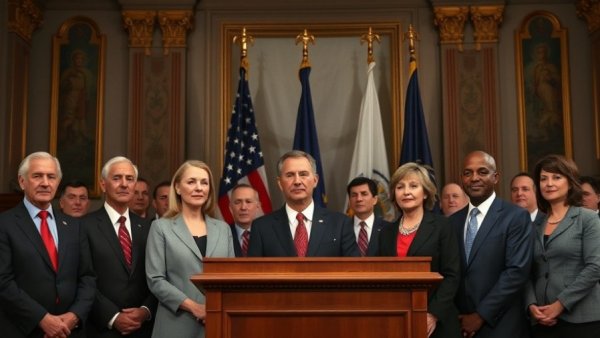 Group standing at podium for 2025 Business Excellence Awards Nebraska.