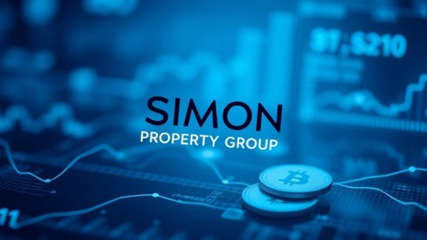 Simon Property Group logo with financial graph background.