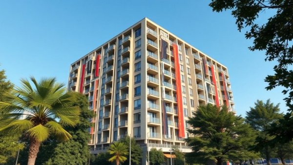 Modern apartment complex exemplifying professional rental administration.