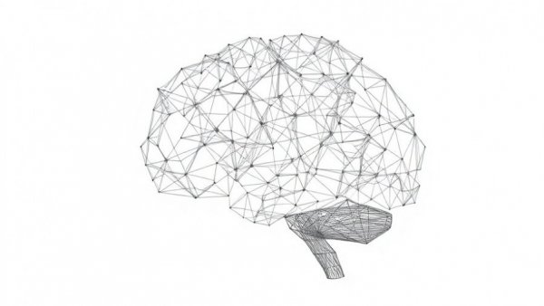 Abstract neural network brain depicting generative AI in business education