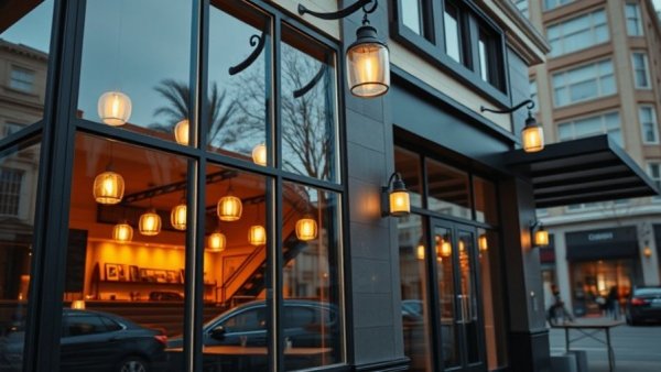 Exterior of The Electric Cheetah restaurant with visible signage reflecting urban surroundings.