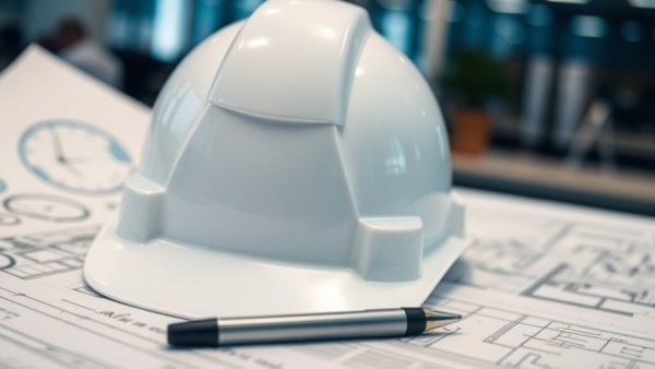 White construction helmet on blueprints, symbolizing Michigan mechanical contracting acquisition.