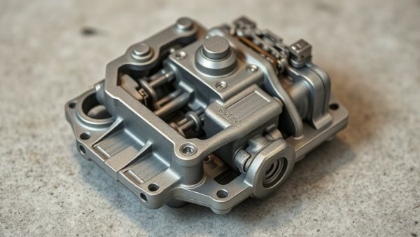 Recycled aluminum alloy automotive part on neutral background.