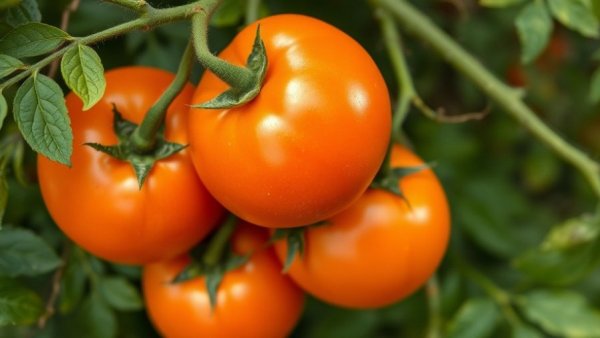Close-up of ripe tomatoes on the vine for strong growth.